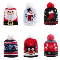 10pcs children winter brimless cap lovely warm knitted thick ski pom pom christmas hat decorative gift aged 1 5 years