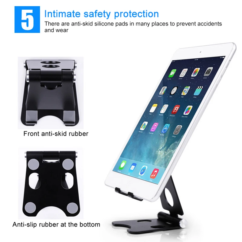 

Adjustable Mobile Phone Holder Universal Foldable Aluminum Desktop Phone Stand PR Sale