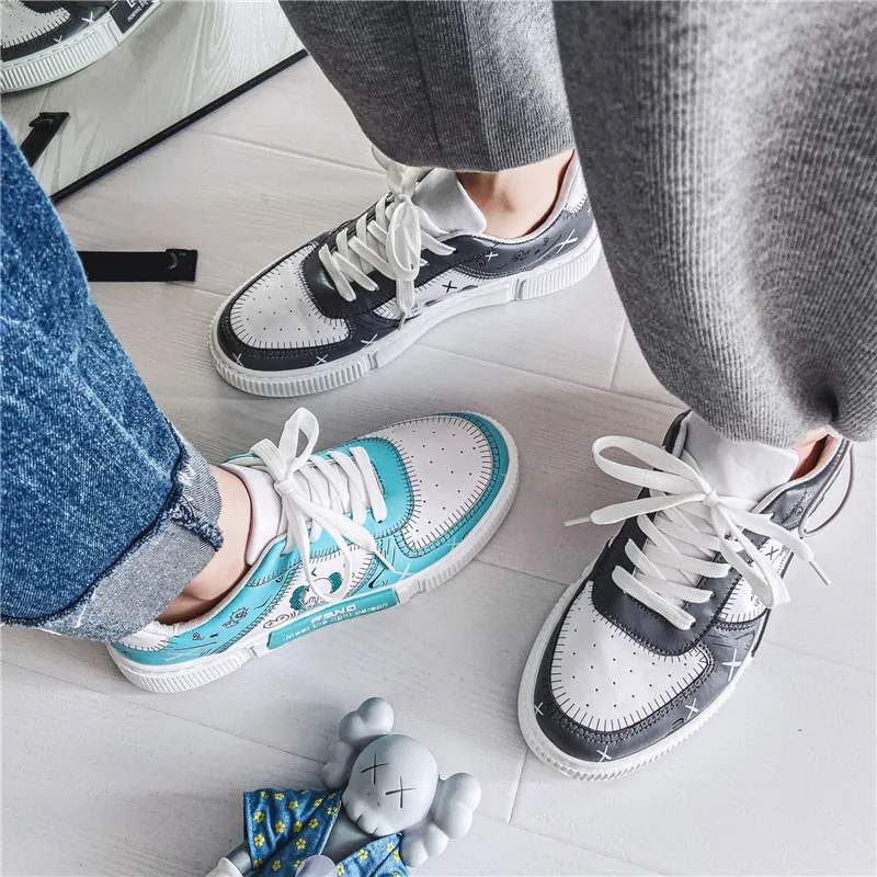 

New Men's Shoes Sesame Street Sneakers Women Cartoon Anime Shoes Man Vulcanized Shoes Casual Sneakers Unisex Skateboard Shoes