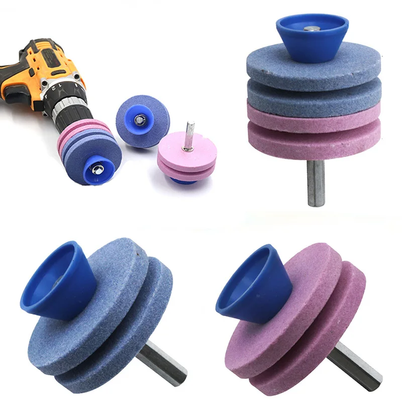 

Точилка для газона 56 мм, универсальная шлифовальная машинка для косилки, Четырехслойный точильный камень, точилка для лезвий газонокосилки...