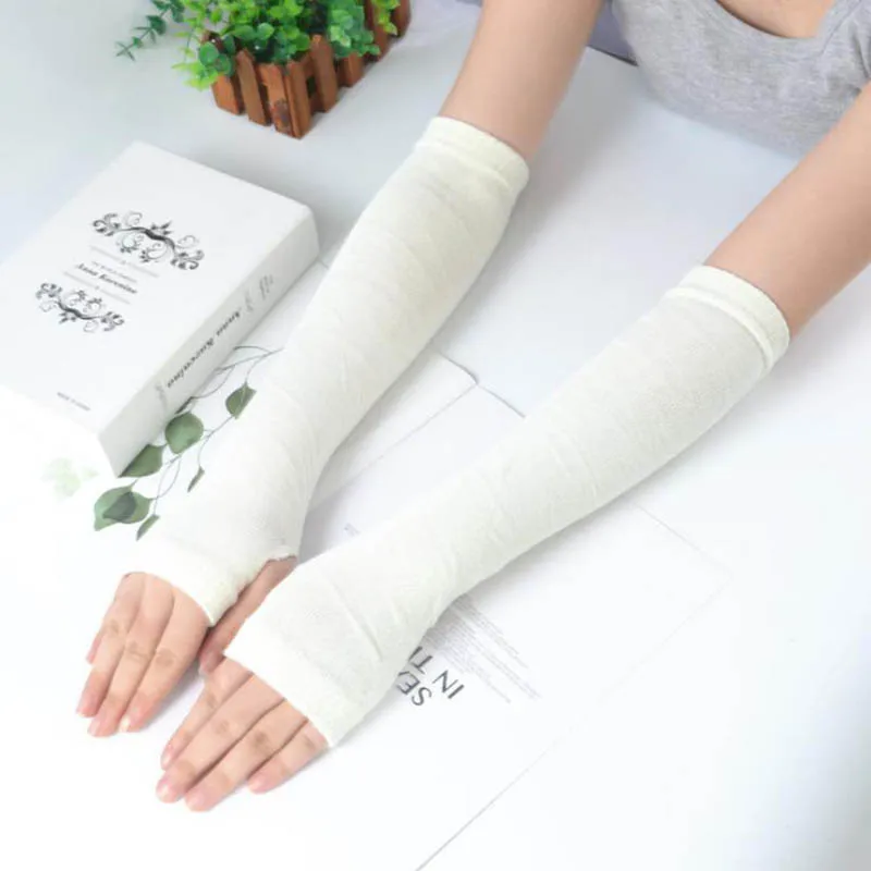 Calymel модные зимние длинные шерстяные перчатки без пальцев вязаные гетры для рук