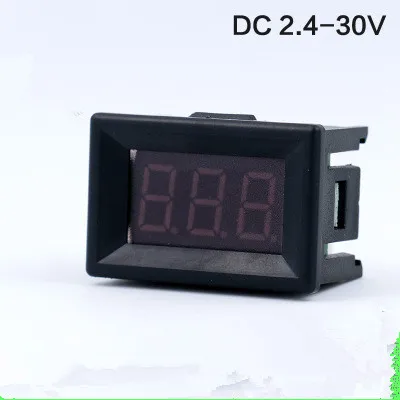 1 шт. Мини цифровой вольтметр постоянного тока 2,4 В до 30V 2-проводной Мини светодиодный Дисплей Напряжение измерительный прибор для тестирования автомобиля Мотоциклетные батареи автомобиля