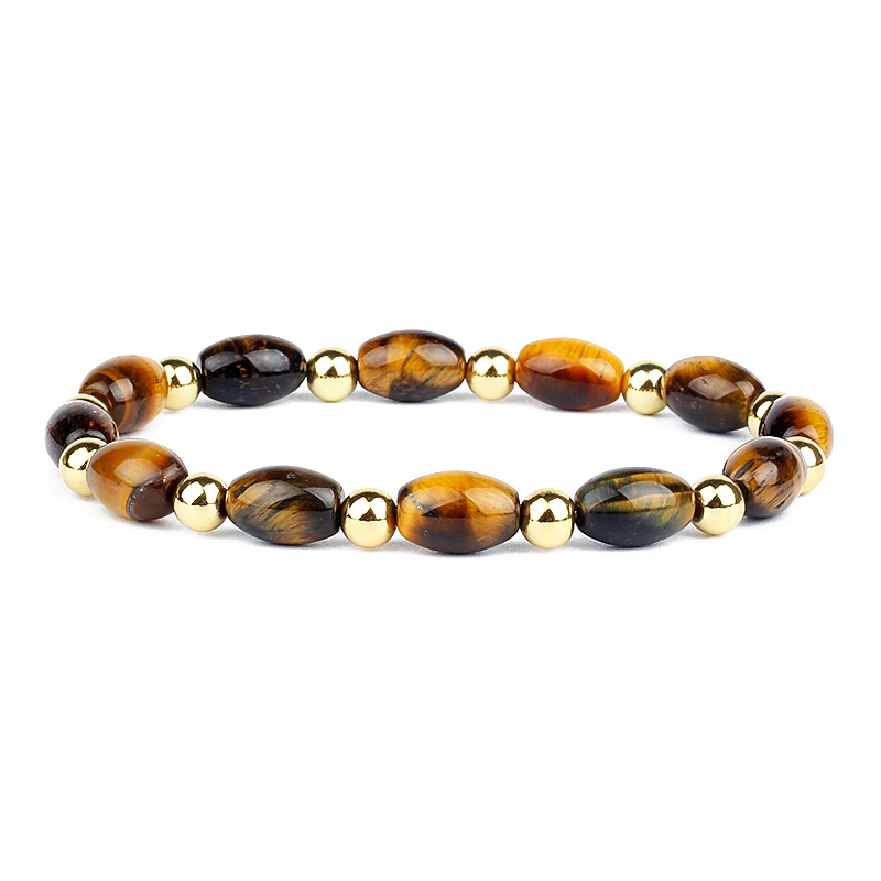 

Fashion Protect Health Bracelets Women Natural Tiger Eyes Stone Seed Beads Jewelry Energy Hematite Healing Reiki Bracelet Men