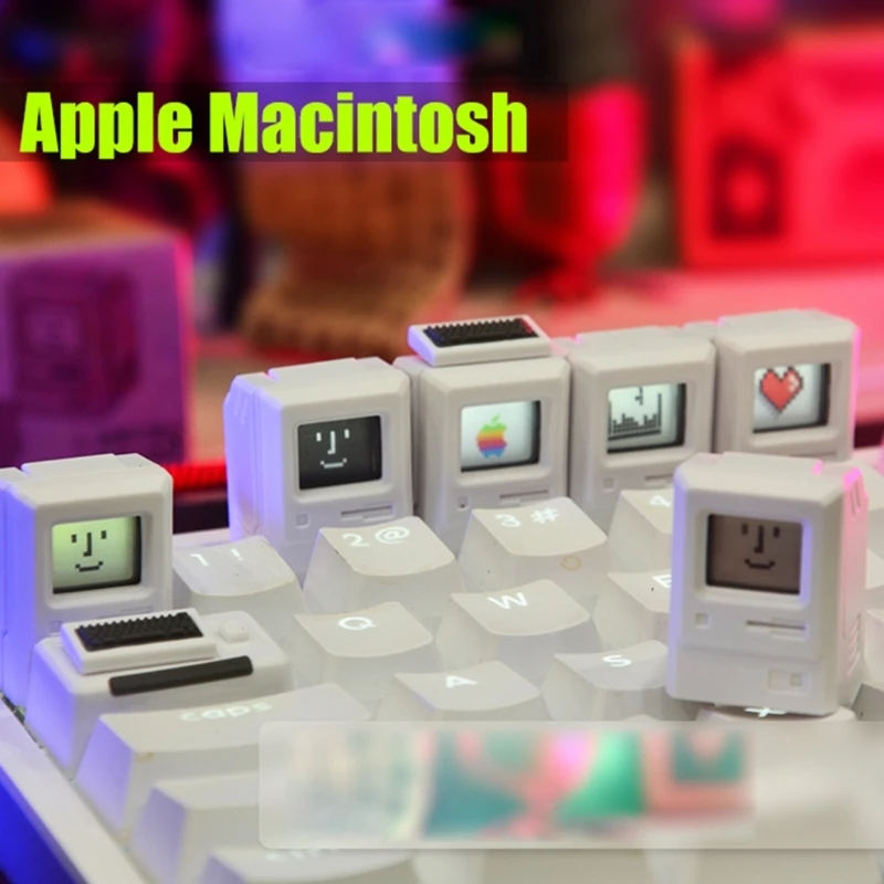 

Прозрачная ретро-клавиатура Mac Macintosh для механической клавиатуры ESC + 1,5 U, лучший подарок для детей
