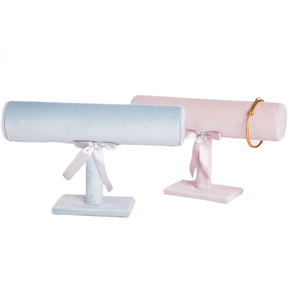 

Fashion Jewelry Headband Hair Clasp Organizer Holder T-bar Display Stand Rack for Girl (Light Blue)