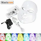 Светодиодная маска для лица светодиодный светильник терапии 7 цветов уход за лицом уход за кожей маска светильник лечение акне Фотон Маска Корея устройство фотодинамической терапии для омоложения кожи