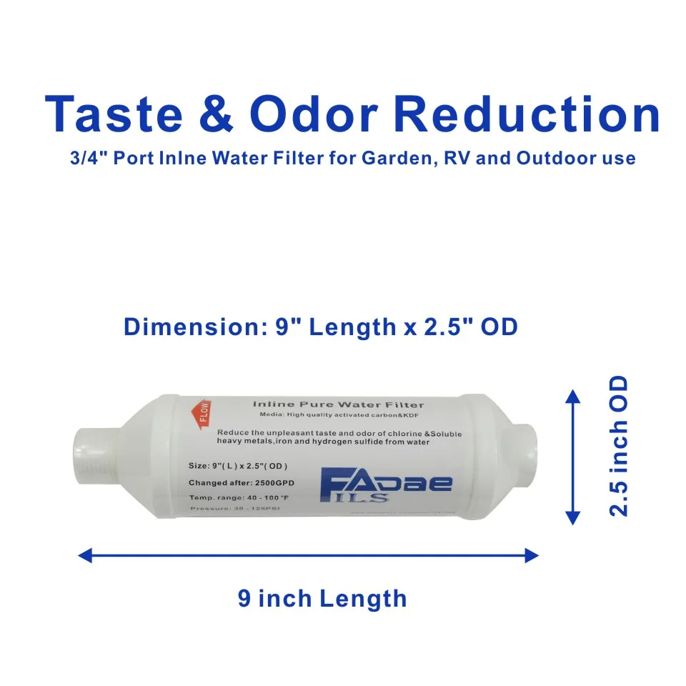 RV & морской встроенный фильтр для воды лодок RVs кемперов садоводства посадки