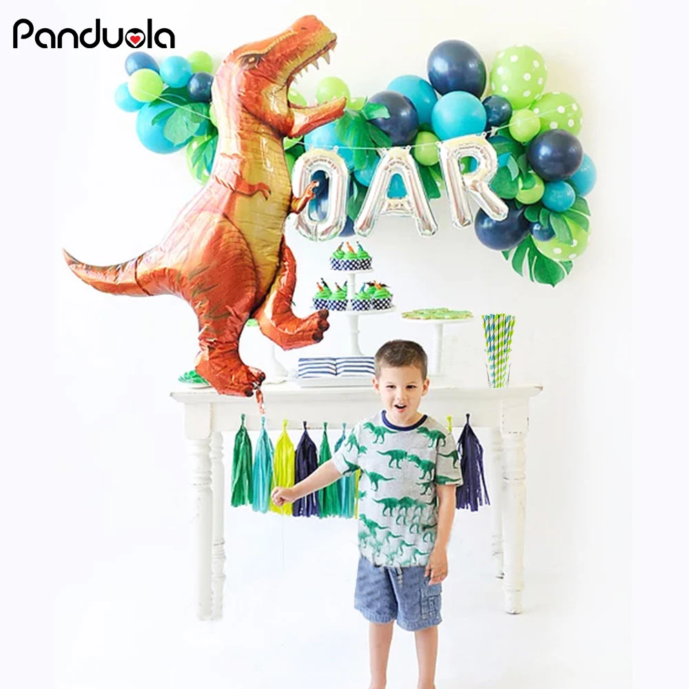 Воздушные шары животные динозавр дневная гирлянда джунгли вечеринка конфетти
