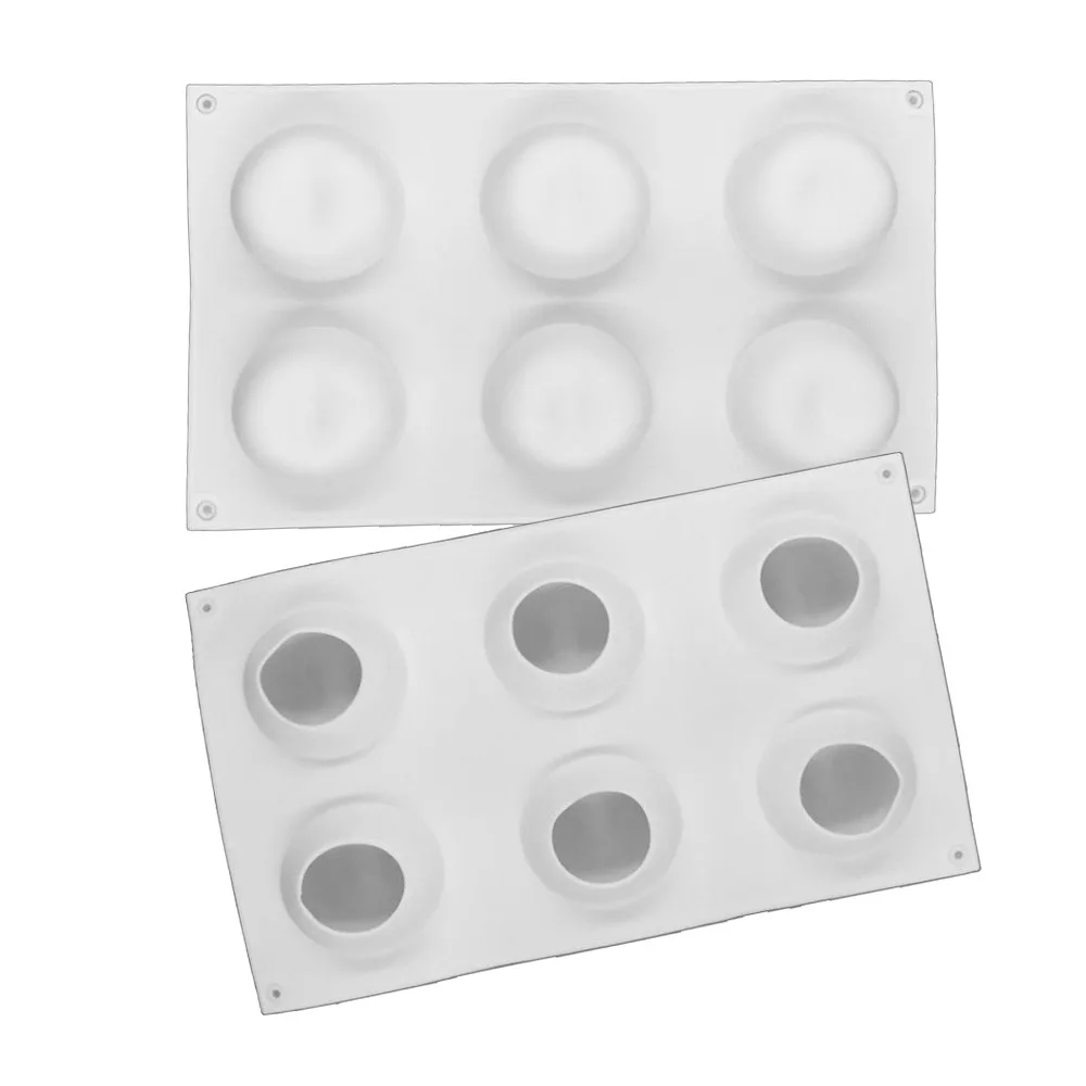 Силиконовая 6 Полость форма для выпечки торта в форме яблока Мусса инструменты