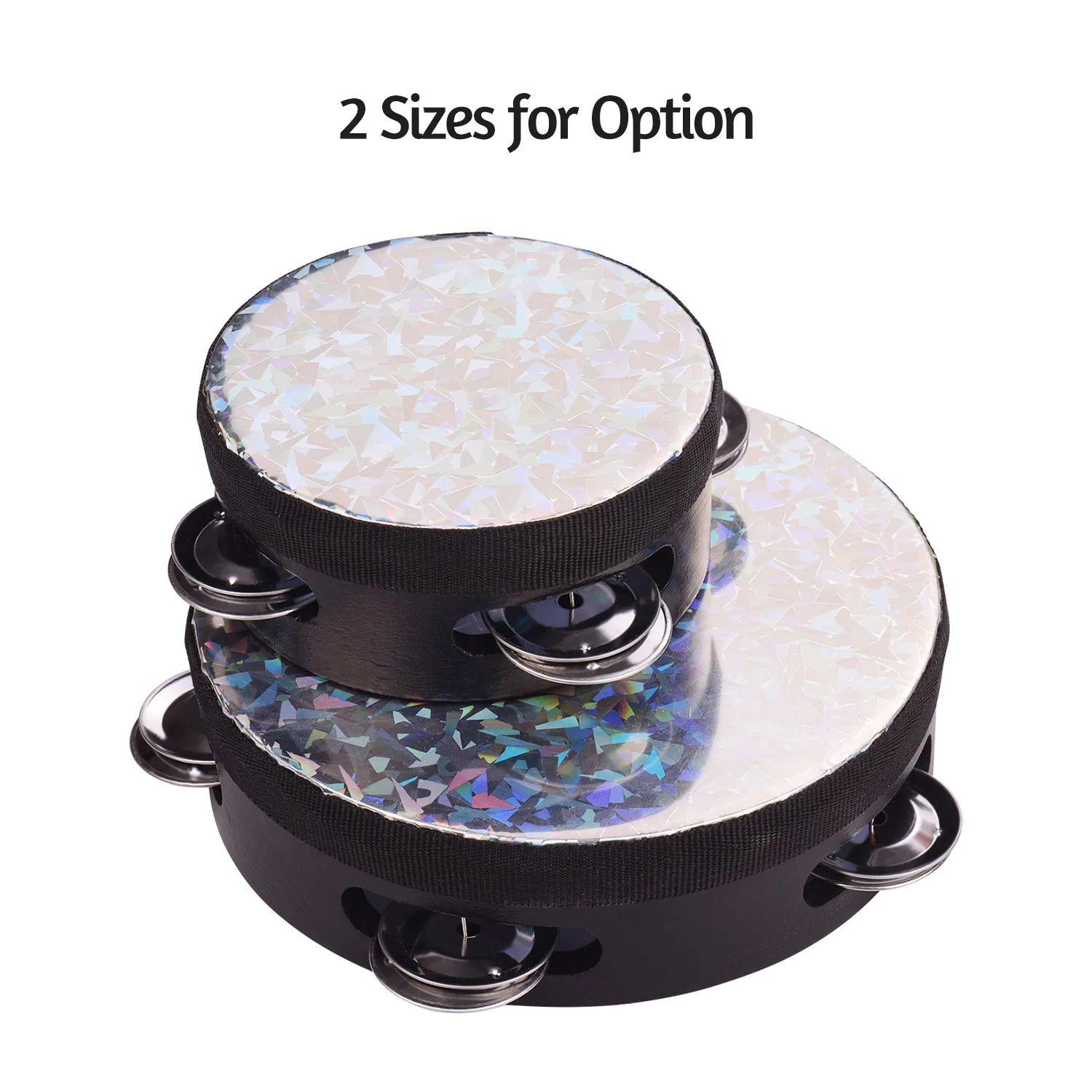 4/6 дюймов деревянные сияющей Тамбурины колокольчик ручной барабан с одной строки