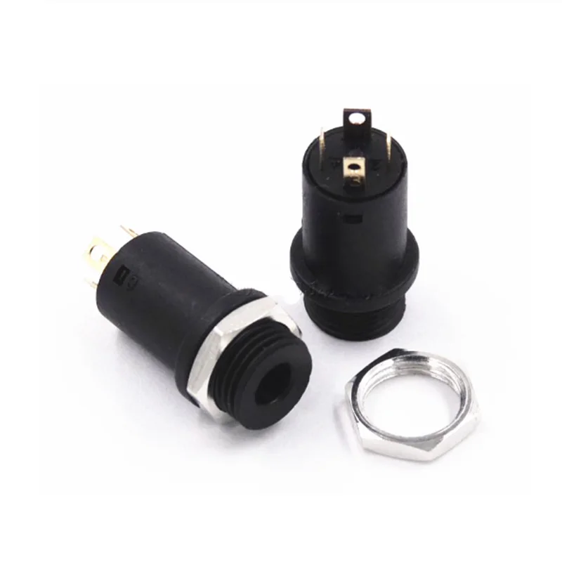 

5pcs 3.5mm 4 Channel Female Headphone Stereo Jack Panel Mount Connector Audio Video Vertical Socket Gold Plated black