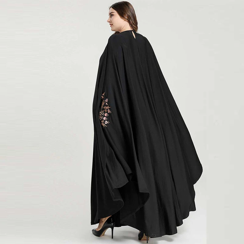 Модное мусульманское платье большого размера для женщин исламское длинный рукав