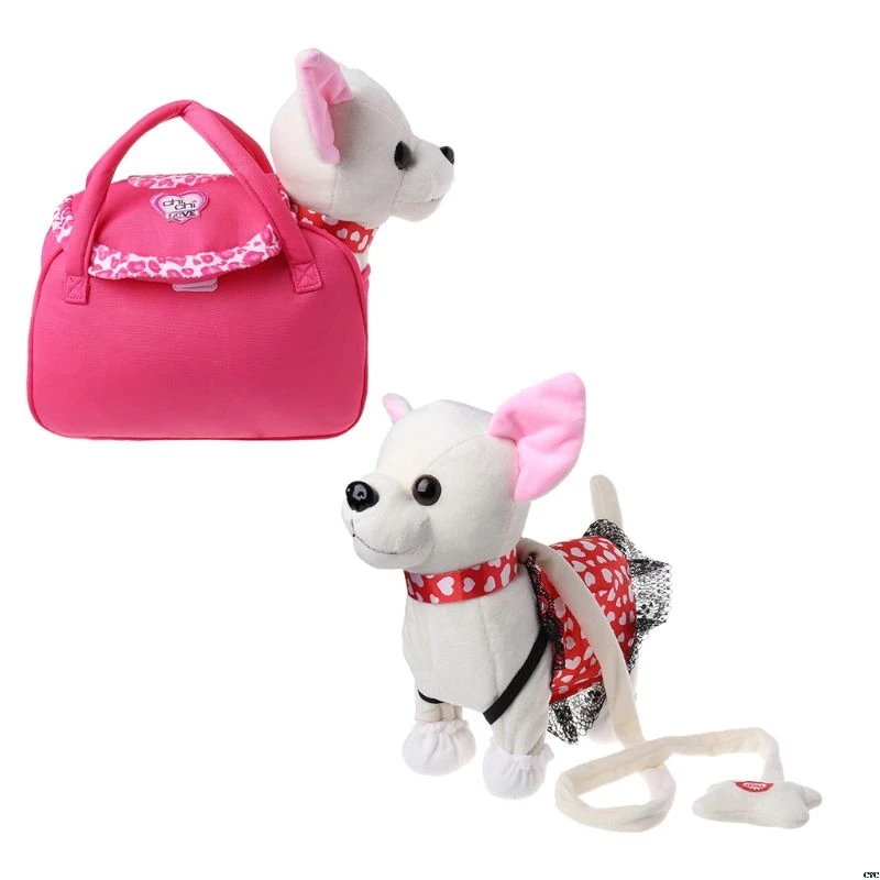 Электронный Питомец робот собака на молнии ходящая Поющая интерактивная игрушка