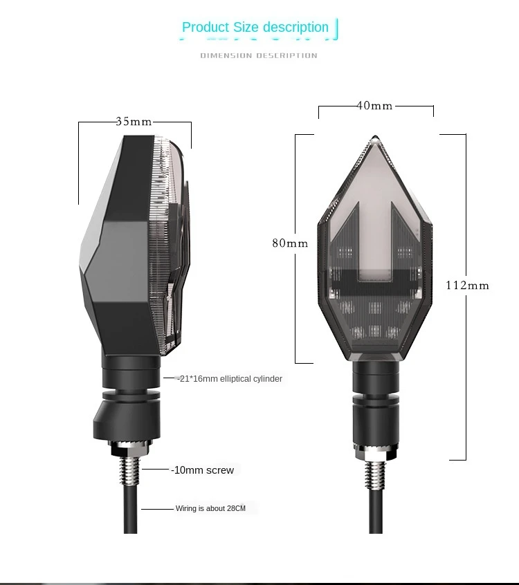 Универсальный 2х цветов белый Янтарный мотоциклетный DRL световой индикатор