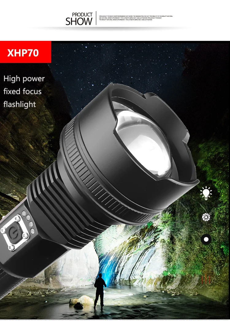 XHP90 самый мощный светодиодный светильник-вспышка XHP70.2 USB лампа перезаряжаемый Тактический светильник 18650& 26650 фонарь с зумом для кемпинга и охоты