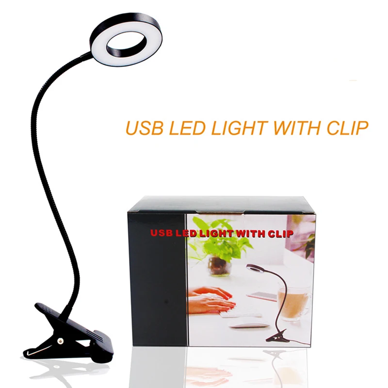 

LED Desk Lamp Eye-protected USB Table Lamp Clip On Light with Switch 10-Levels Brightness & 3-Levels Colors For Reading Working