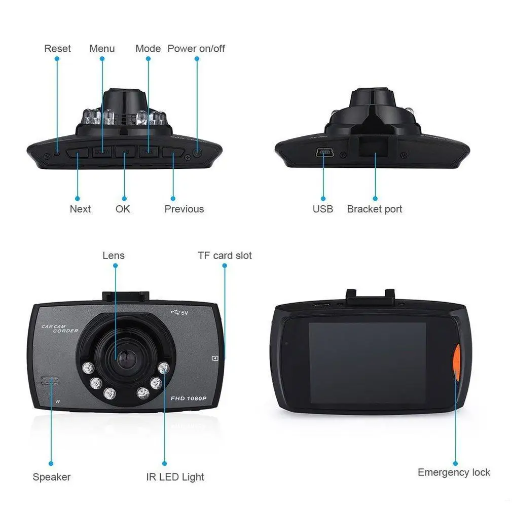 G30 2 4 &quot1080P Автомобильный видеорегистратор 120 градусов камера видео регистратор