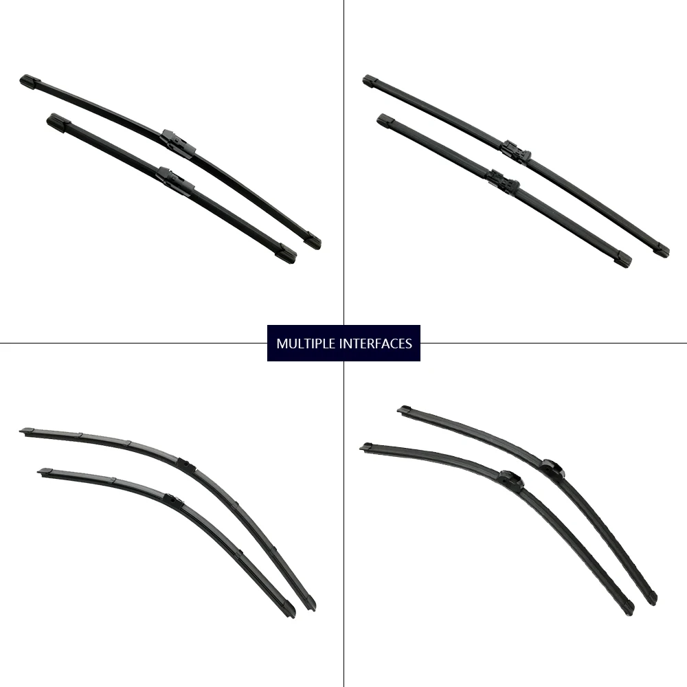 

Car windshield wiper blade for Mercedes Benz W204 W205 W212 W213 U-type soft frameless bracketless rubber wiper strip blade 2pcs