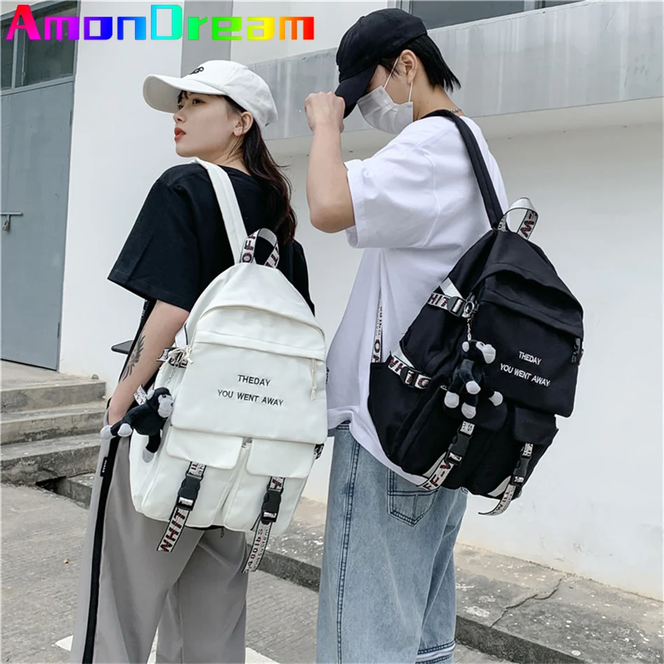

Trendy Men's Backpack Women Waterproof School Bags for Teenagers Harajuku Female Computer Travel Back Packs Girls Ruckpack 2021