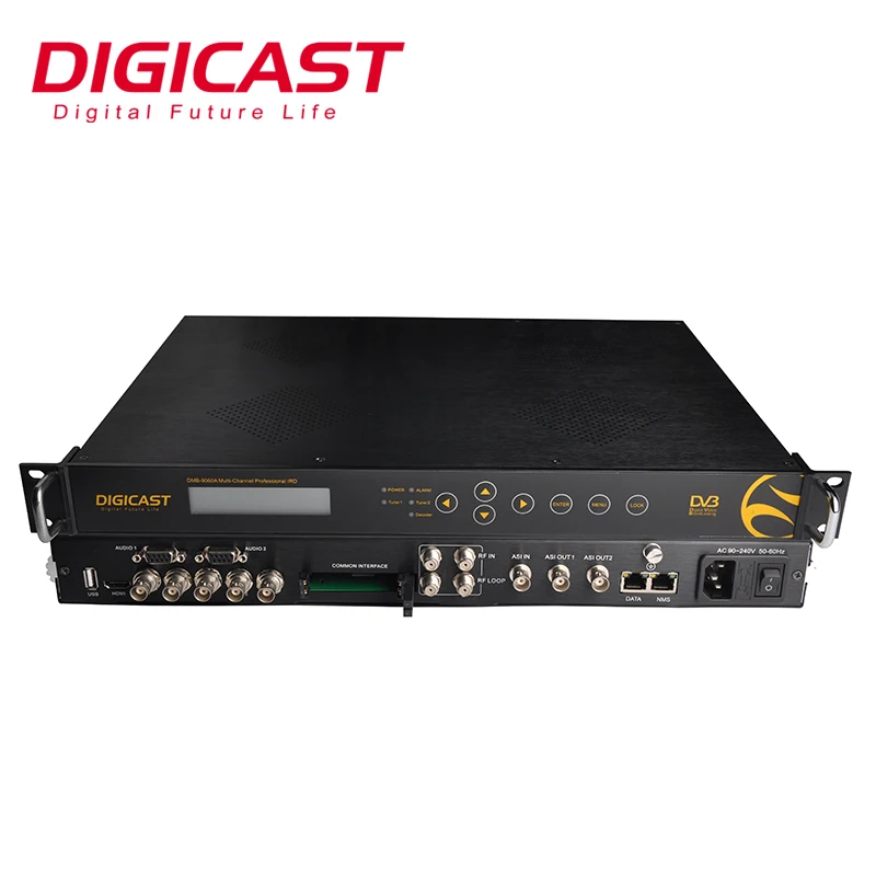 Digital TV Headend System HD/SD MPEG2/H.264 Digital TV Receiver DVB-T2 Multi Channel Digital Satellite Receiver IRD