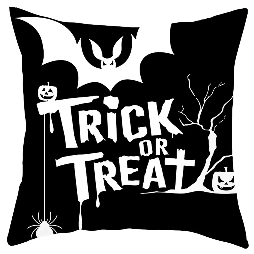 Чехол для подушки на Хэллоуин с изображением черепа Джека Кошмар перед