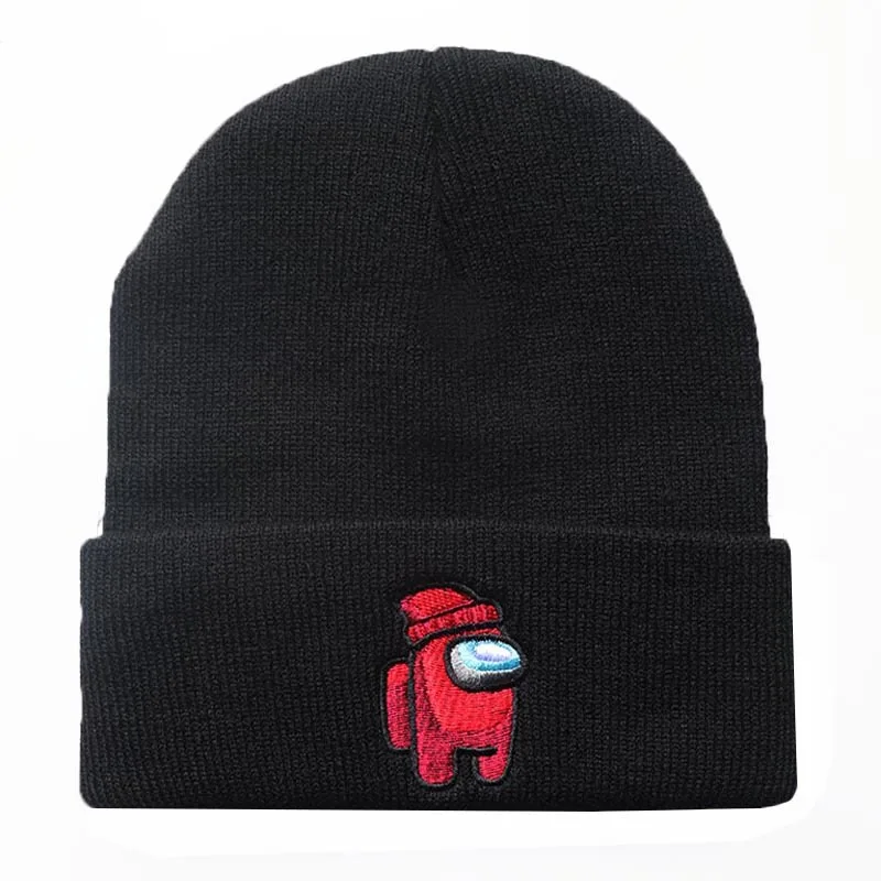 

Anime Game Among Us Knit Cap Cartoon Cute Cosplay Autumn Winter Student Embroidery Warm Hat