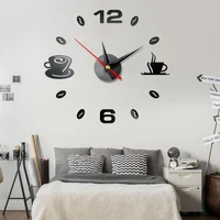 wall clock stickers 3d modern watch wall clock acrylic mirror wall sticker round style diy fashion living room home decoration