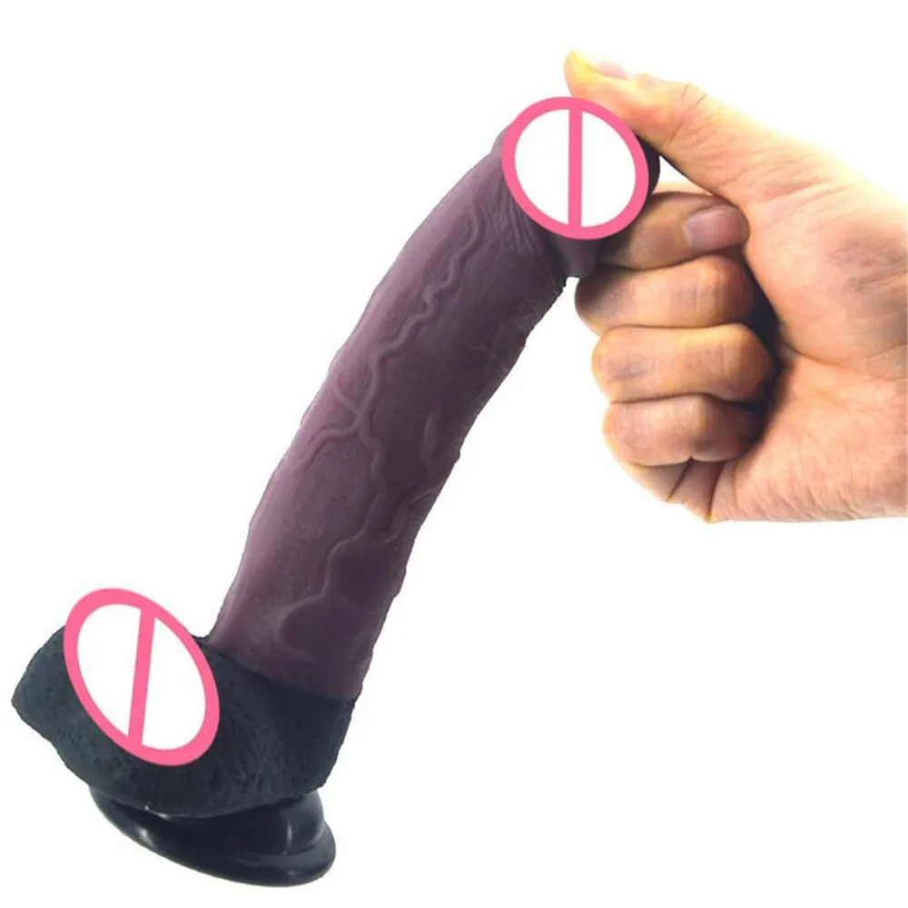 Силиконовый фаллоимитатор на присоске мужской супер большой искусственный