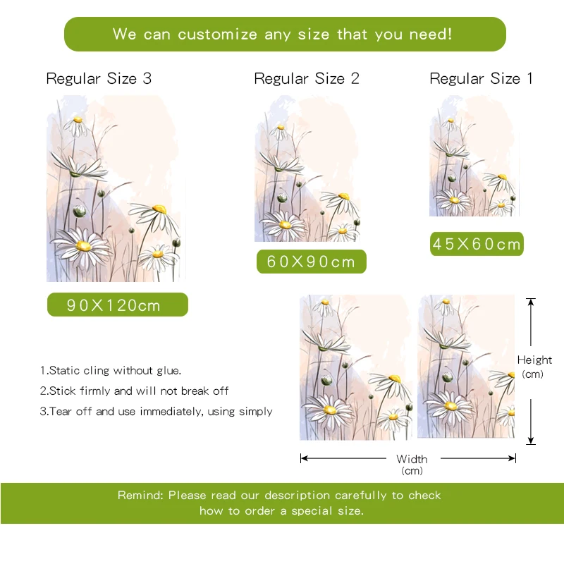 Флористы дендрантема декоративные оконные пленки конфиденциальности наклейки