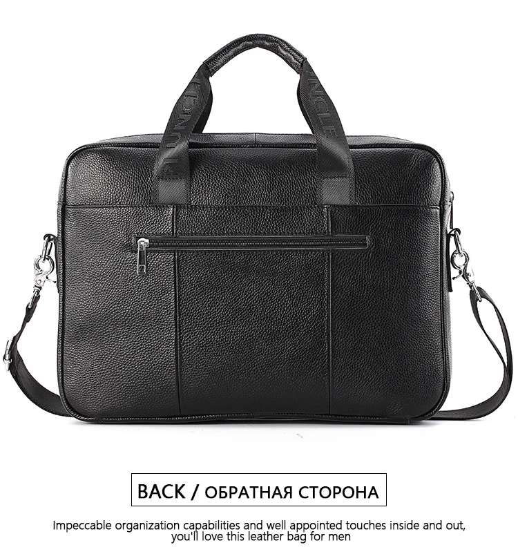 Мужской портфель из воловьей кожи, рюкзак 14 дюймов, сумки для ноутбука, бизнес большая сумка через плечо, сумка-мессенджер, сумки на плечо, коричневая кожа