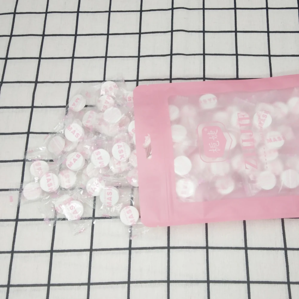 Одноразовая сжатая маска для лица таблетки конфетного типа искусственная с