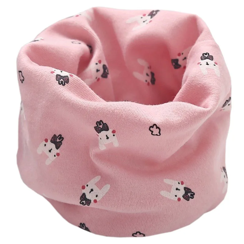 pink rabbit Осень-зима хлопок Детский шарф весенней коллекции детской одежды шарф для девочек, для мальчиков шарф-хомут с круглым воротником для мальчиков и девочек с воротником Детский волшебный шейный платок - Цвет: pink rabbit