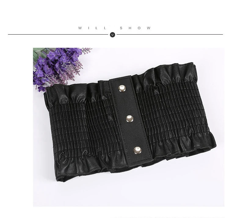 Kasure модный базовый высокоэластичный широкий пояс из искусственной кожи для