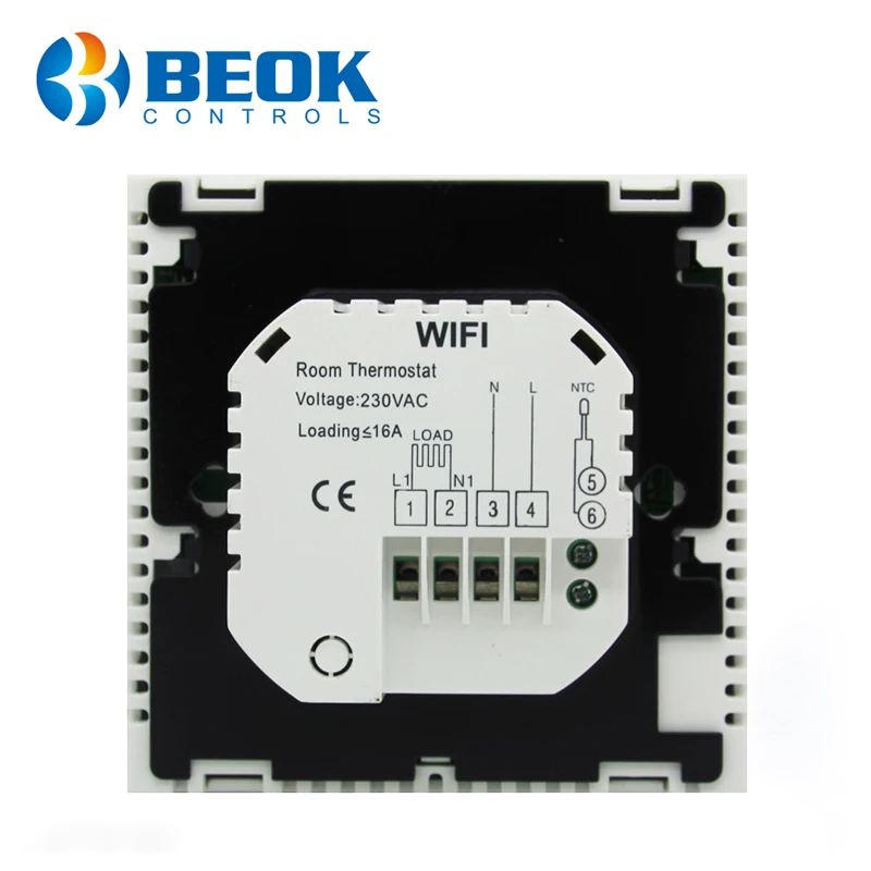 Beok wifi термостат умный регулятор температуры электрический подогрев пола 16A работает с Google Home Alexa