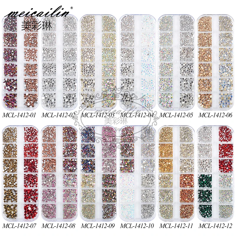 Стразы для ногтей со стразами разные размеры 1 коробка | Красота и здоровье