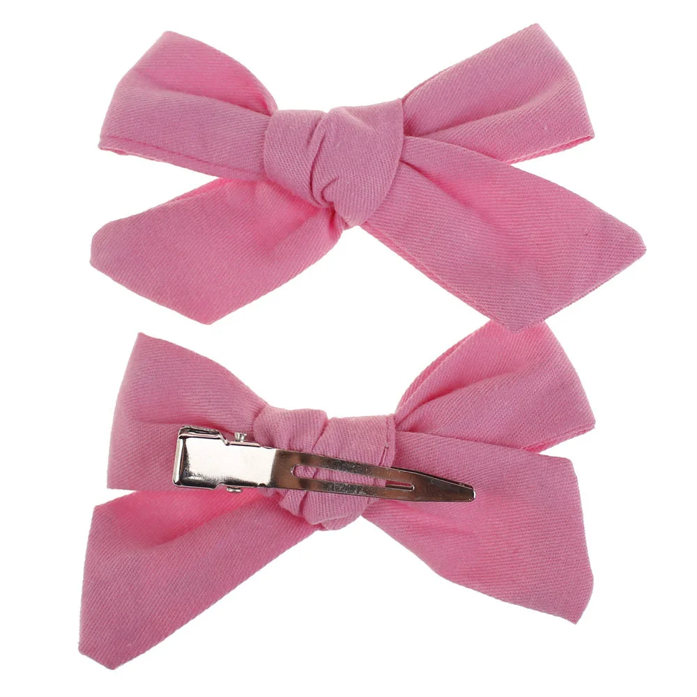 2 шт./компл. милые заколки для волос с цветочным принтом девочек бантики