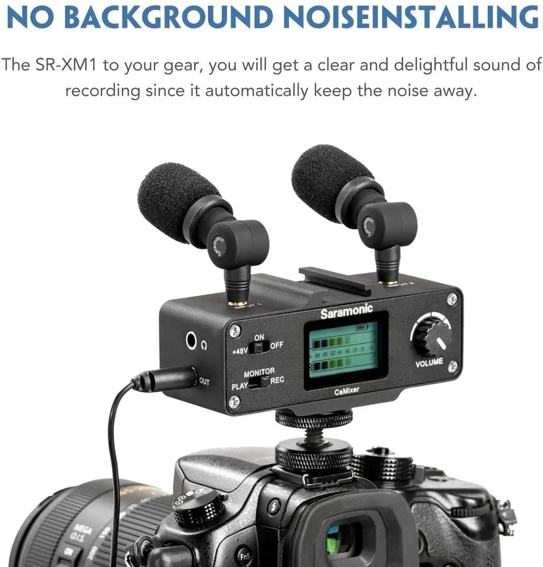 Saramonic SR-XM1 Plug &amp Play Mic всенаправленный микрофон для DSLR видеокамеры CaMixer SmartMixer LavMic