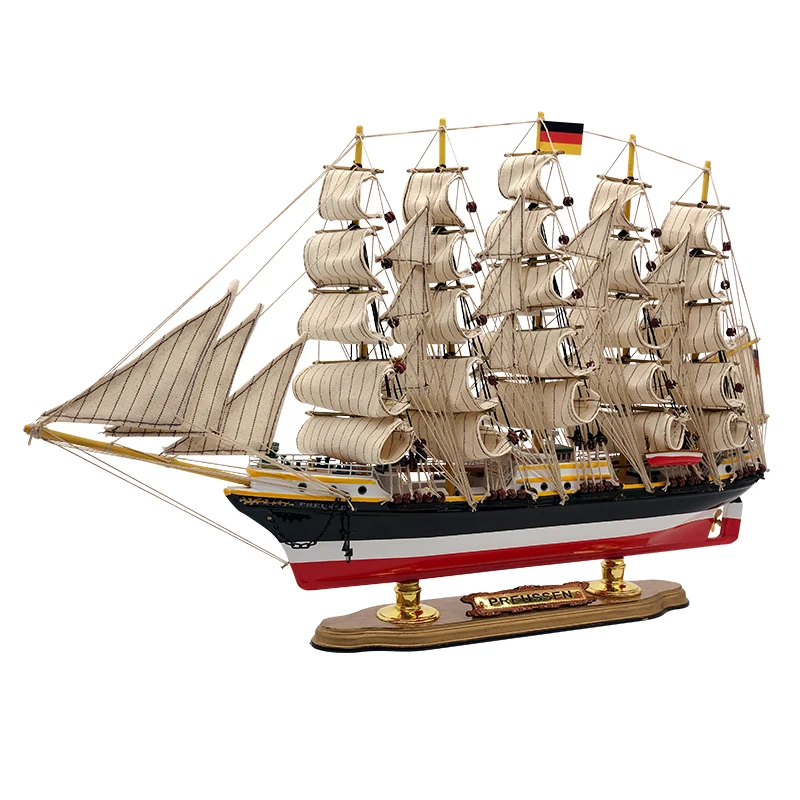 LUCKK Hot Sale 3D Wooden 20.5in Germany Sailing Boat home decor Model Ship Gift For Adult Crafts Nautical Retro | Дом и сад