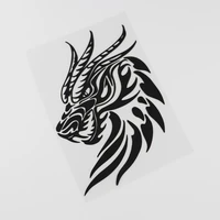 hot sell personalized car stickers fun dragon head mythical graphics vinyl car sticker black silver car decal 12cm x 17cm