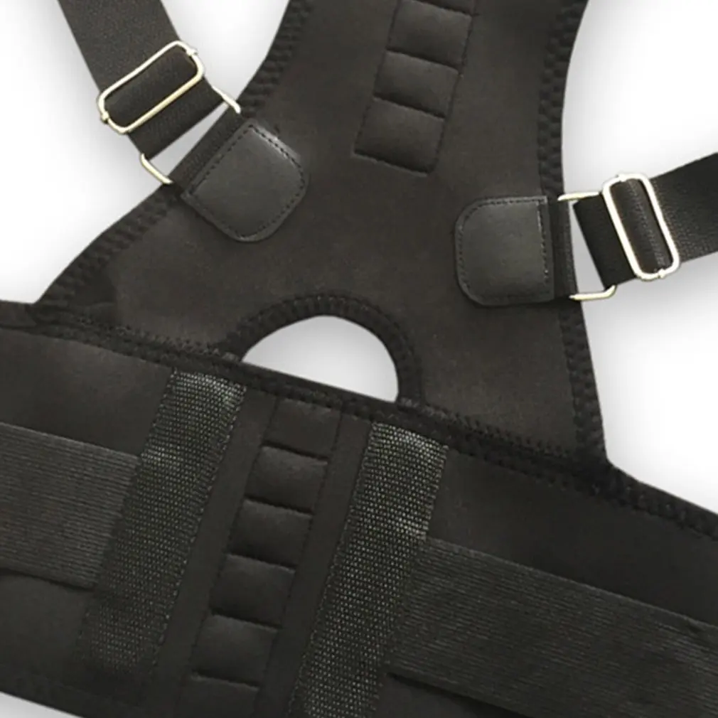 Черный материал неопрен Магнитный Корректор осанки плохой спины Поясничный