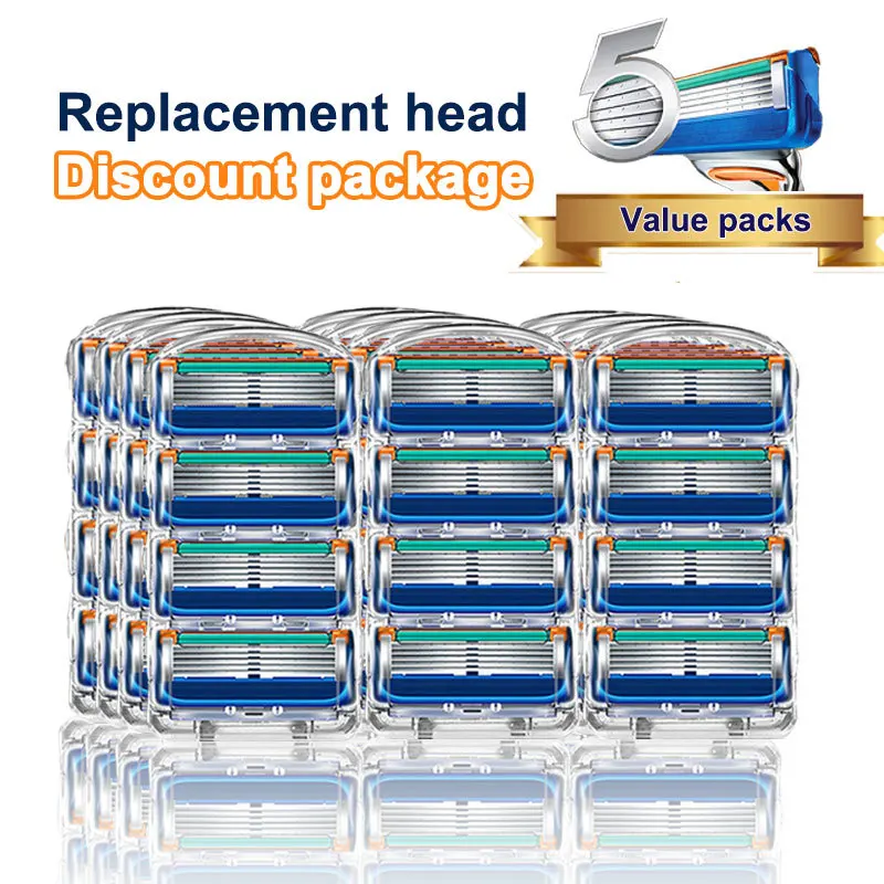 

Razor New Gillette Blades Fit Fusion 5 For Men Shaving Safety Manual shaver Machine Replacement Heads Straight blade