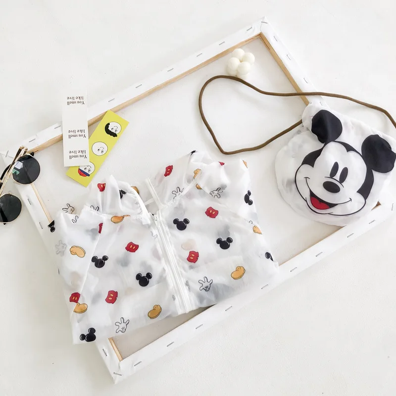 Disney Mickey детская одежда для защиты от солнца регулируемая сумка удобное