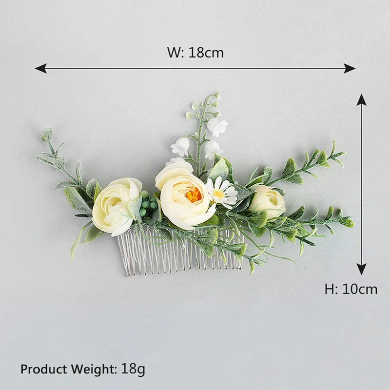

Romantic Floral Bridal Hair Comb Headdress Handmade Wedding Hair Accessories