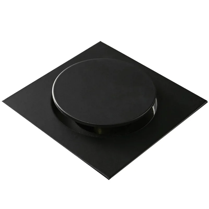 Черная сливная пробка для пола квадратная Выдвижная Крышка душевой кабины