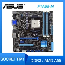 Socket FM1 ASUS F1A55-M Desktop Motherboard AMD A55 USB2.0  2×PCI-E X16 VGA DVI HDMI Micro ATX F1A55-M Motherboard