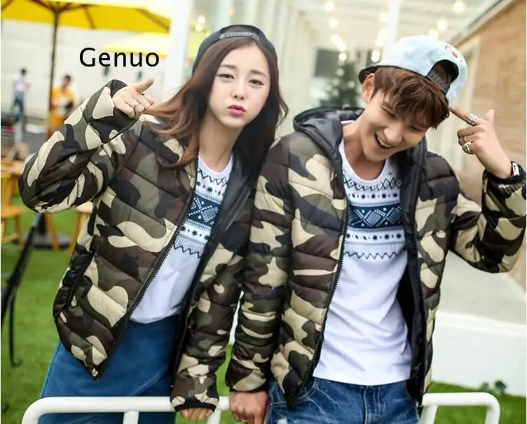 New Lovers Winter Jacket Coat Fashion Camouflage Cotton Padded Windproof Military Warm Brand Hooded Outerwear Male Down Parkas