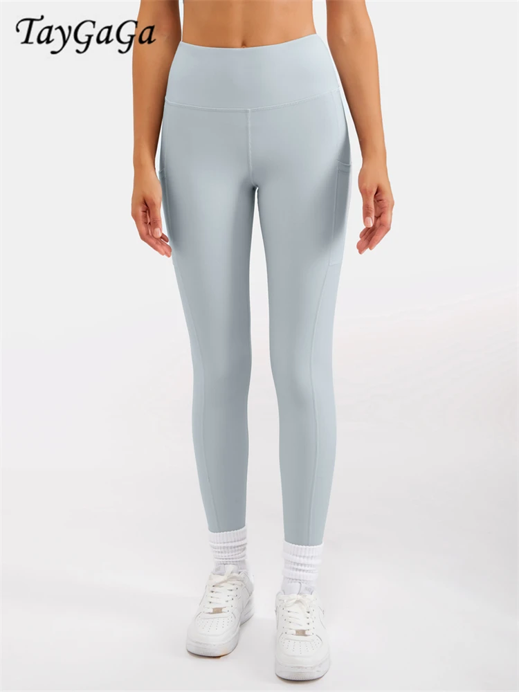Taygaga Women's Outdoor Sports Leggings Casual High Waist Tight Quick Dry Yoga Pants Breathable Running Fitness Clothes Female