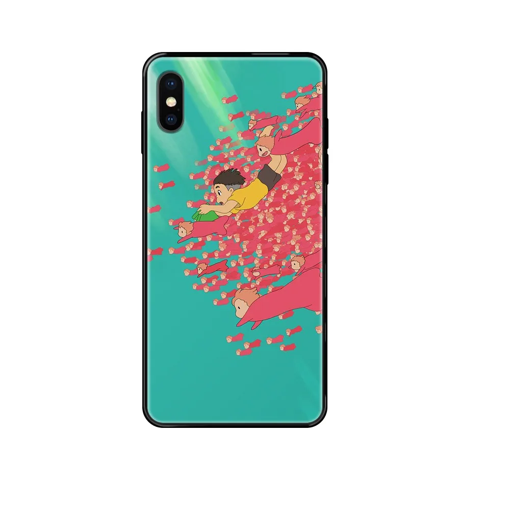 Ponyo on the cliff art pretty Etui funda black Phone case For iphone 4 4s 5 5S SE 5C 6 6S 7 8 plus X XS XR 11 PRO MAX 2020 | Мобильные