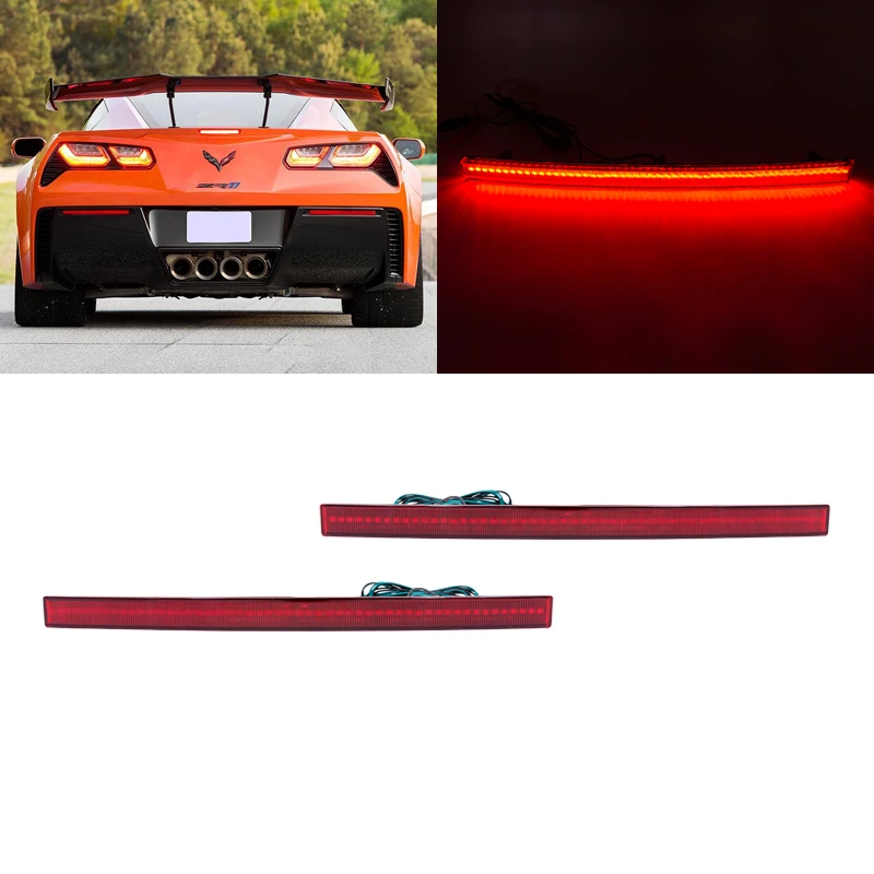 

Красный Светодиодный отражатель для Chevrolet Chevy Corvette C7 2014 2015 2016 2017 2018 2019