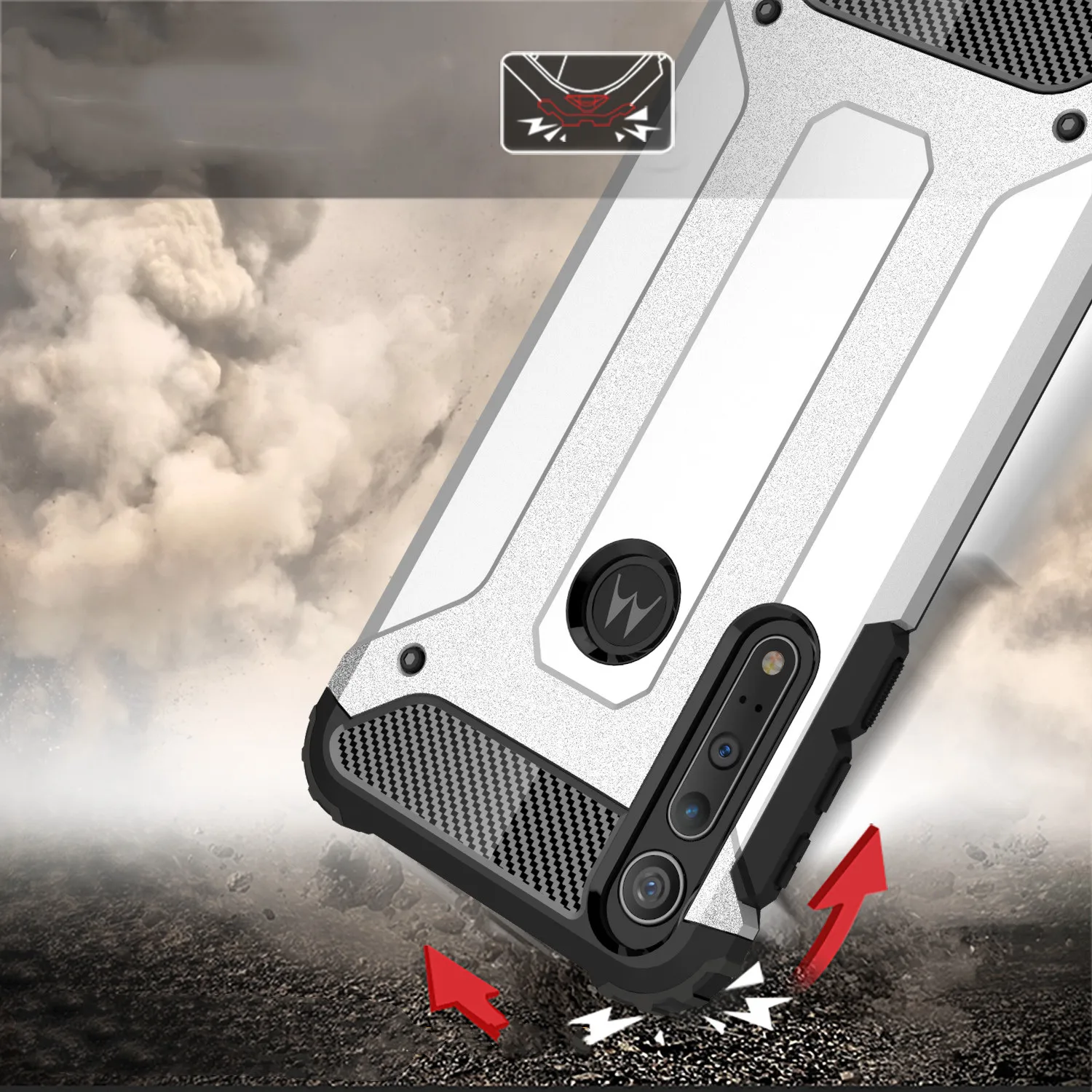 Для Motorola Moto One Macro силиконовый Твердый PC сверхпрочный защитный противоударный